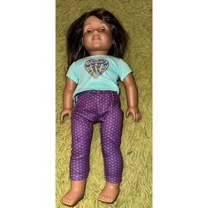 American Girl with Petals and Plaid PJ's Pajamas Set Outfit for 18" Dolls